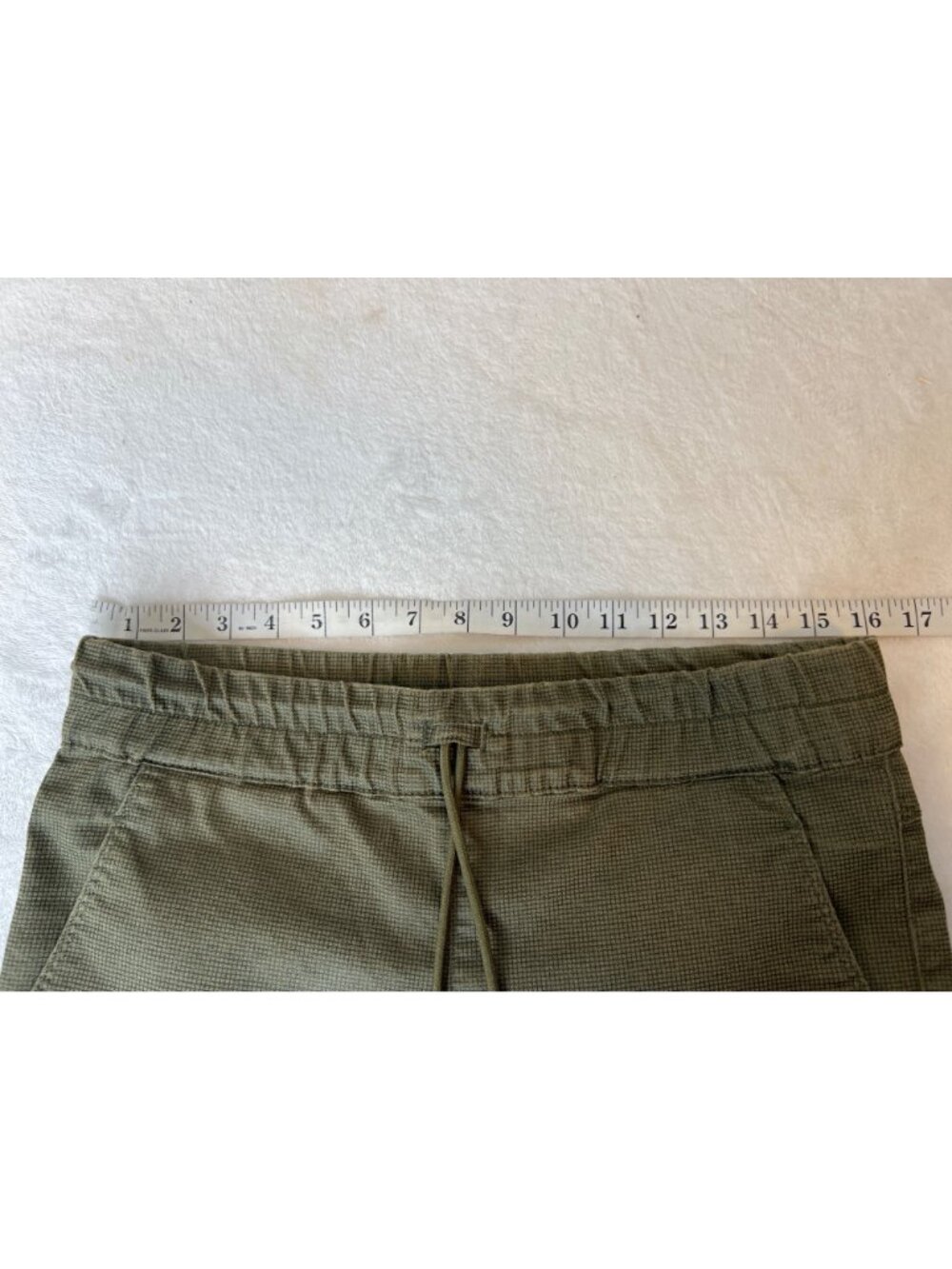 Flog tapered drawstring pants green and black tiny check size 30 - Picture 4 of 8